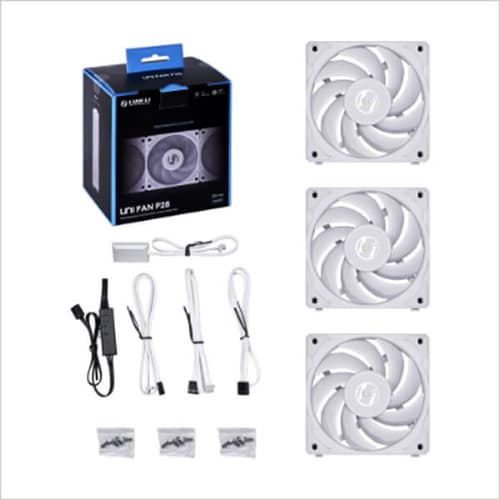 Lian Li UNI Fan P28 White 120mm Cabinet Fan (Triple Pack)